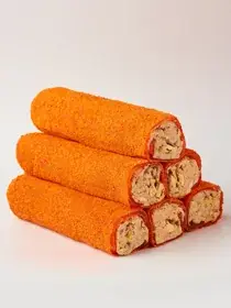 Апельсиновый рулет с фундучным кремом и миндалём — рулеты
