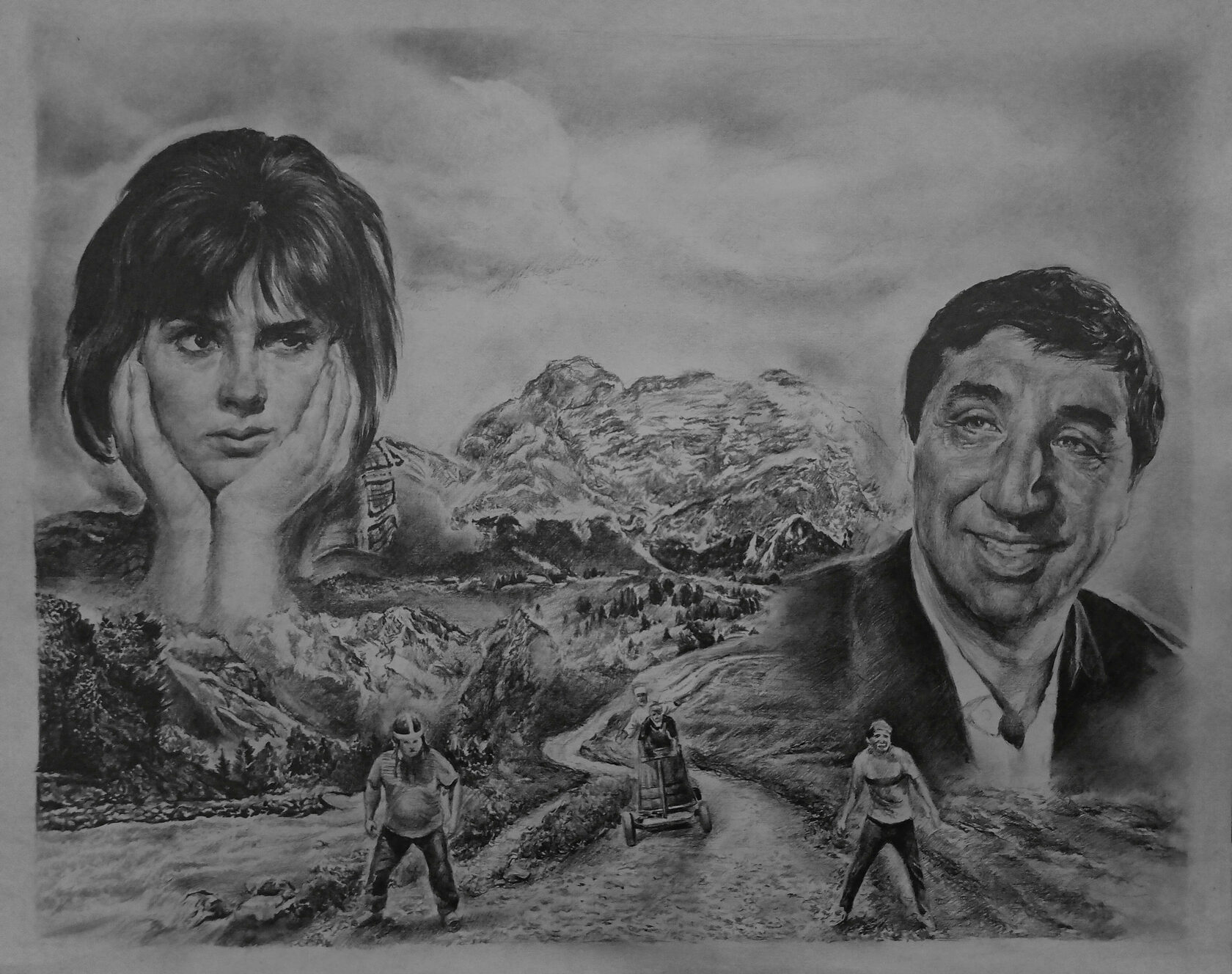 Кавказская пленница, купить картину, русские комедии, красивые картины, Фрунзик Мкртчян, рисунки, портреты актеров, фильмы ссср, графика рисунки, Наталья Варлей, рисунки карандашом, красивые рисунки, Юрий Никулин, творчество, картины художников, графика купить, картины