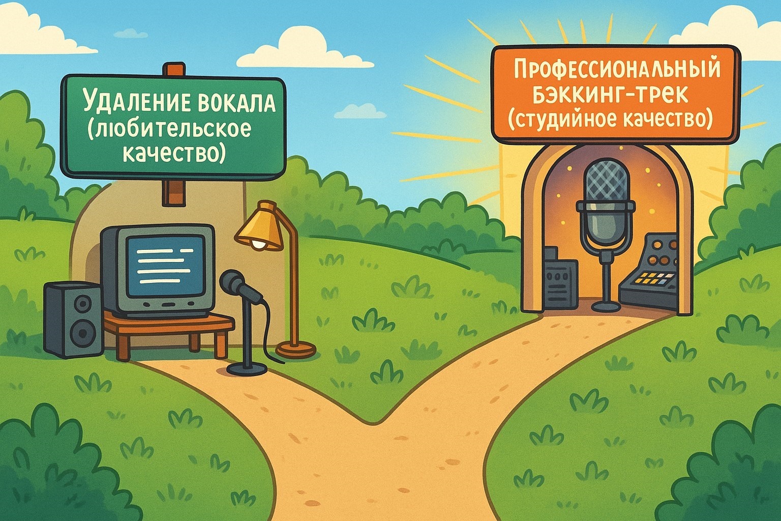 Выбор между быстрой задавкой песни и созданием профессиональной минусовки