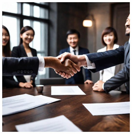 люди пожимают руки на сделке