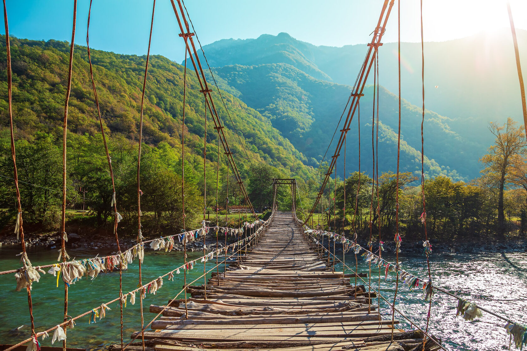 Абхазия Рица висячий мост