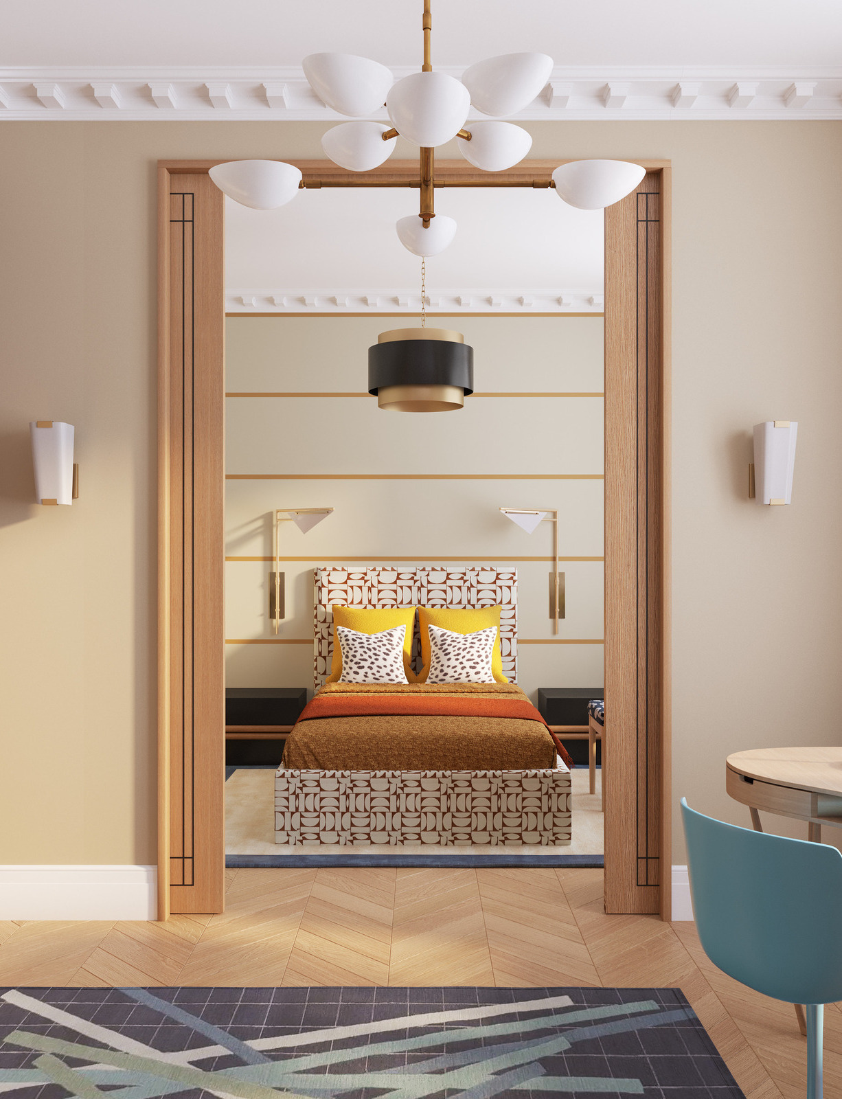 Двери авторского дизайна в интерьере дизайнера Екатерины Фёдоровой