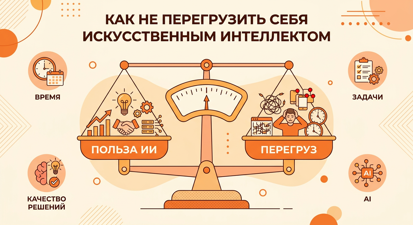 Баланс пользы и перегруза при работе с искусственным интеллектом