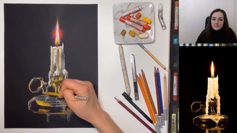 Как нарисовать свечку