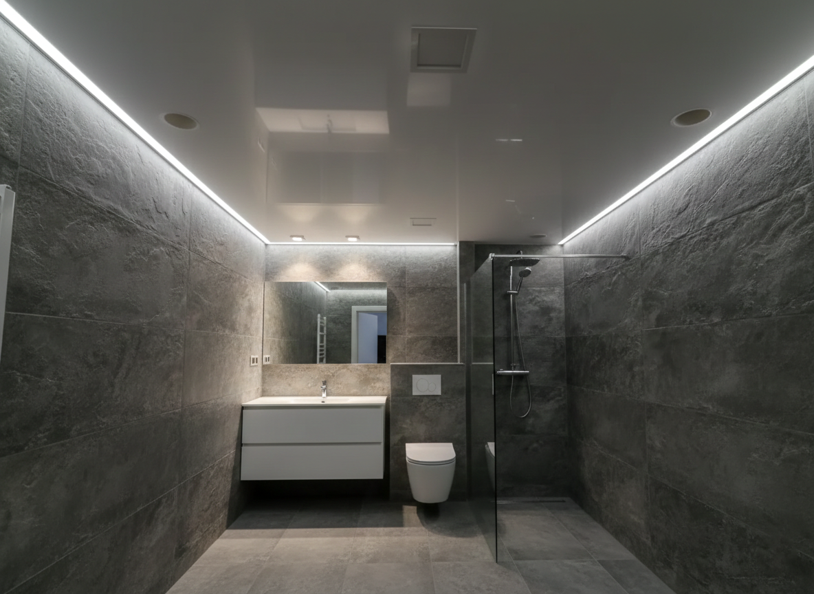 Изысканная игра света и тени в ванной