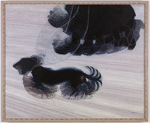 Динамизм собаки на поводке - 	Giacomo Balla, 1912, холст, масло