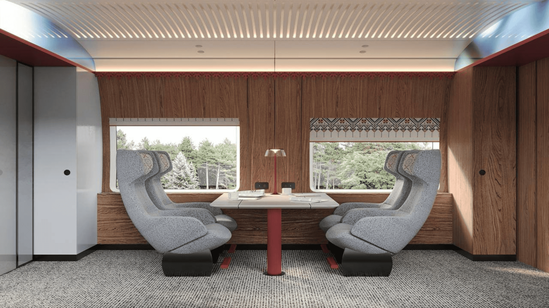 Дизайн-концепт вагона, русский стиль, дизайн в русском стиле