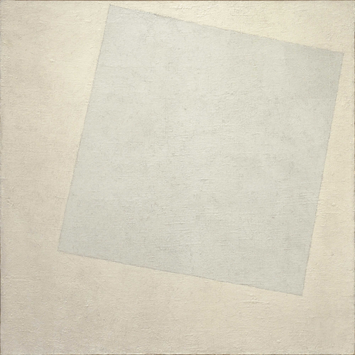 К. С. Малевич Белое на белом. 1918[1] англ. Suprematist Composition: White on White[3] холст, масло. 79,4 × 79,4 см Нью-Йоркский музей современного искусства, Нью-Йорк