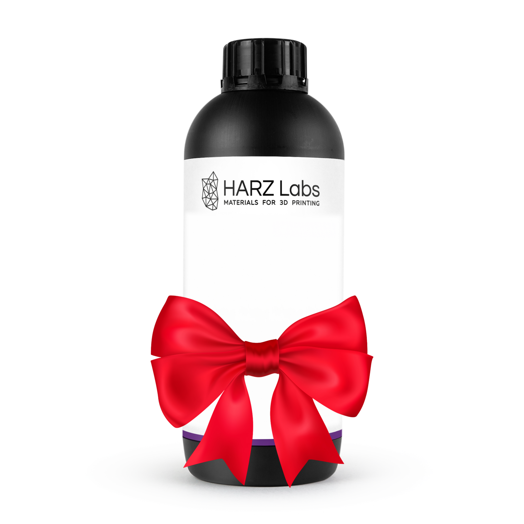 Флакон фотополимерной смолы HARZ Labs с подарочным бантом