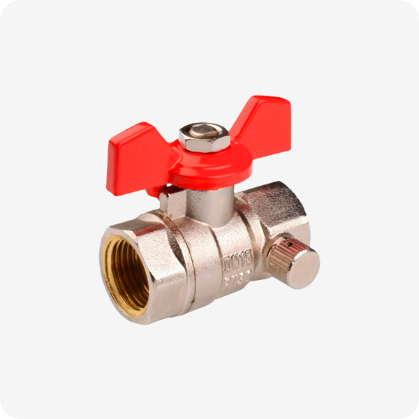 Краны шаровые латунные Standard Hidraulica Бостон с дренажем