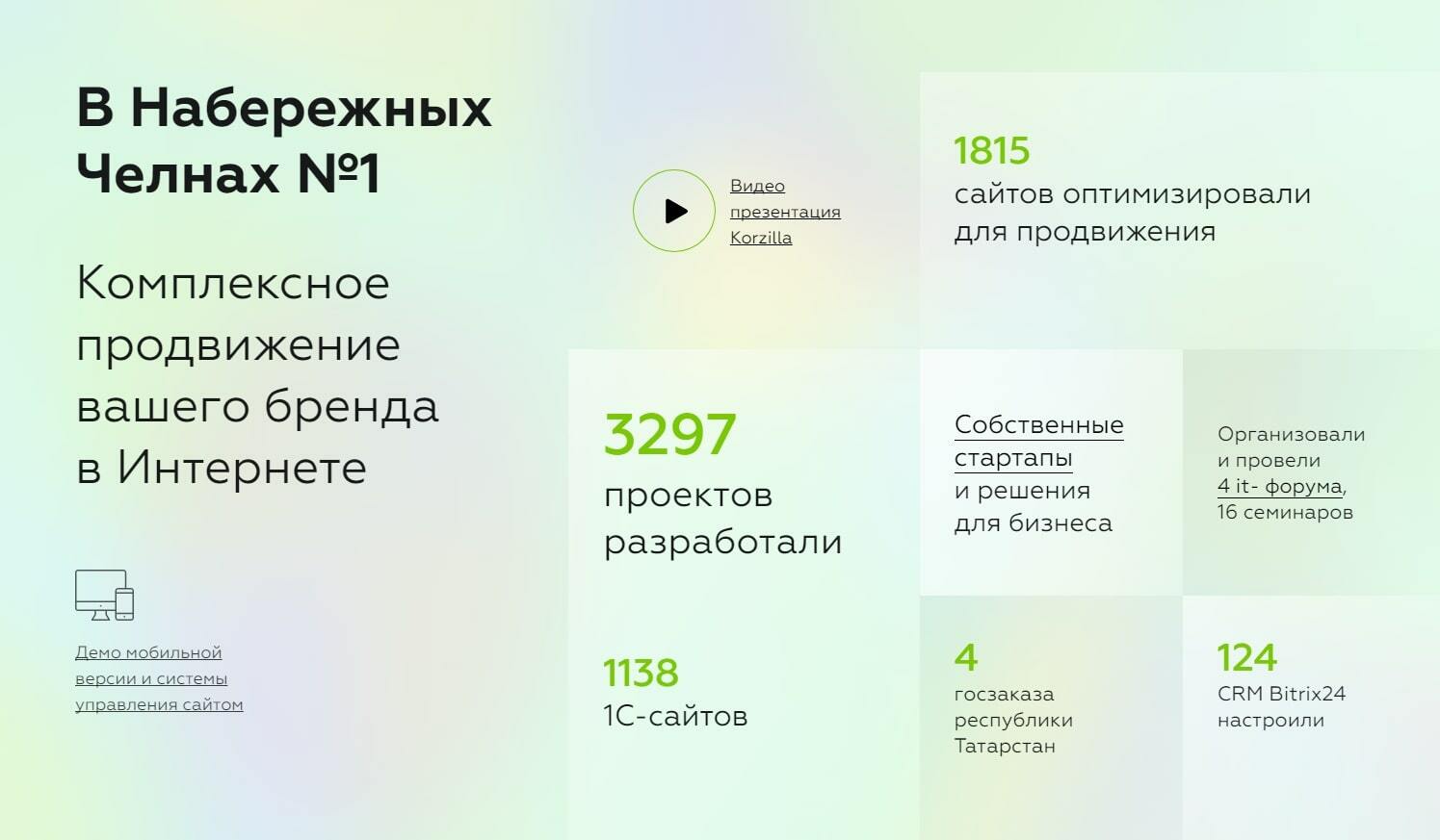 Создание и продвижение сайтов под ключ в Набережных Челнах и Казани -  веб-студия Korzilla