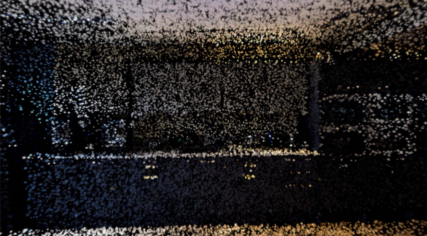 Gaussian Splatting point cloud room used as simulation environment material