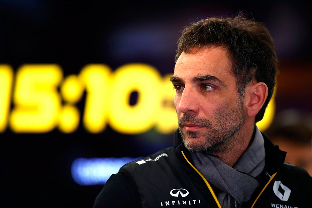 Руководитель команды Renault F1 Сирил Абитебул, зимние тесты в Барселоне 2019
