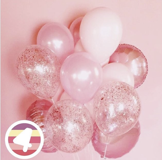 розовые воздушные шары