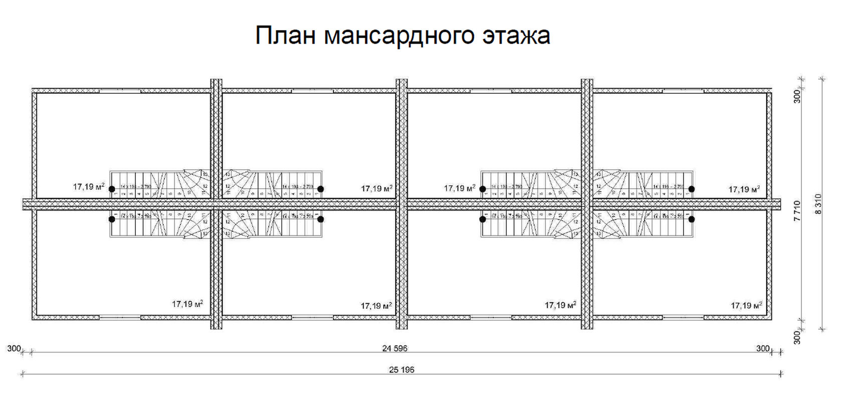 Сблокированный жилой дом на 8 квартир по 33 м3 Брянск