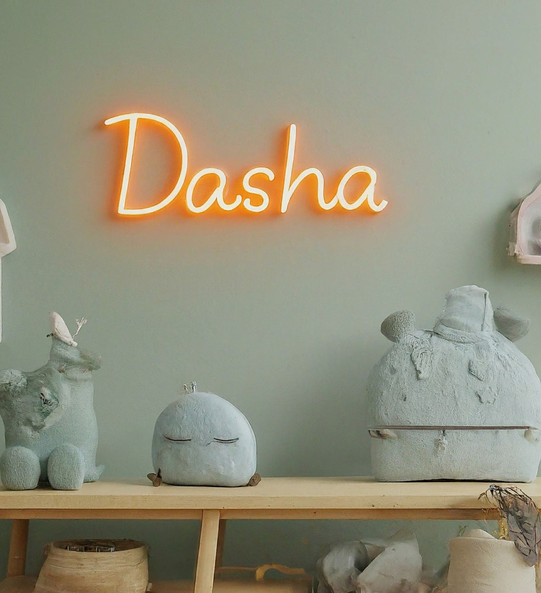 Неоновая вывеска с именем на заказ: именные светящиеся надписи и ...