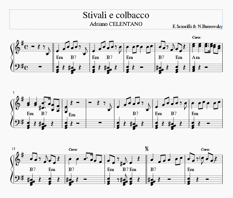 Adriano celentano stivali. Stivali e Colbacco Ноты. Адриано Челентано Colbacco Stivali e. Adriano Celentano "Stivali e Colbacco" Ноты. Адриано Челентано Stivali e Colbacco Ноты.