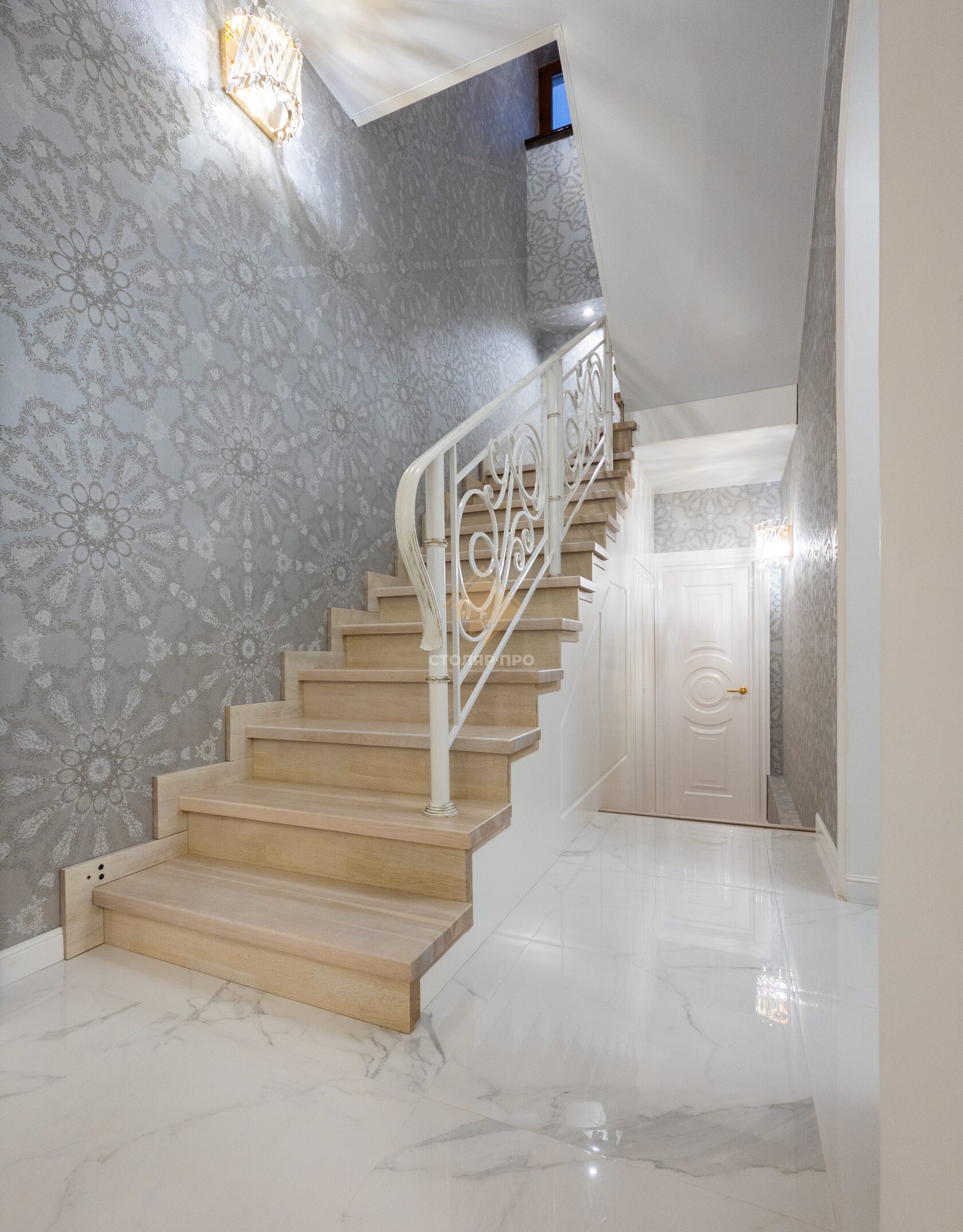 Отделка металлической лестницы деревом и облицовка лестниц из металла ...