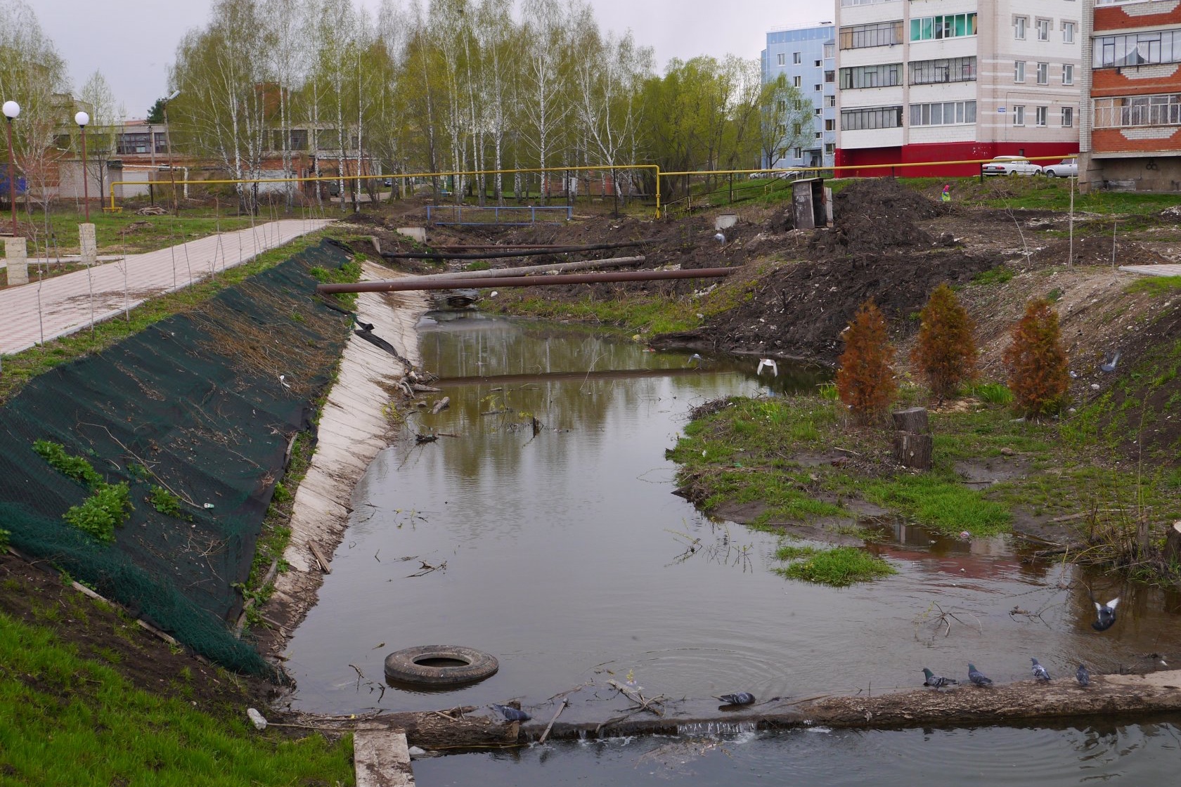 Речка Черная и парк Победы в Азнакаево