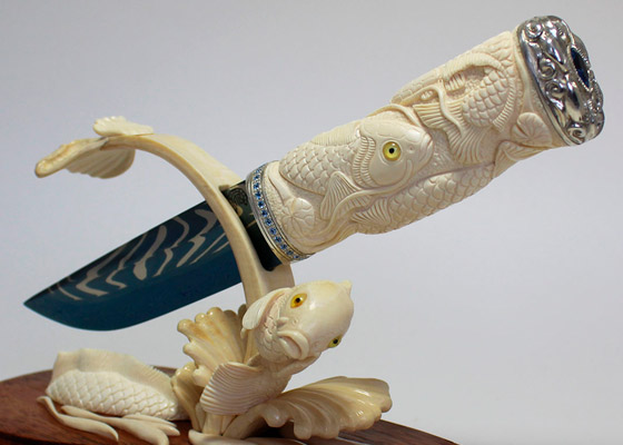 Коллекционные авторские ножи из бивня мамонта - Mamont Art