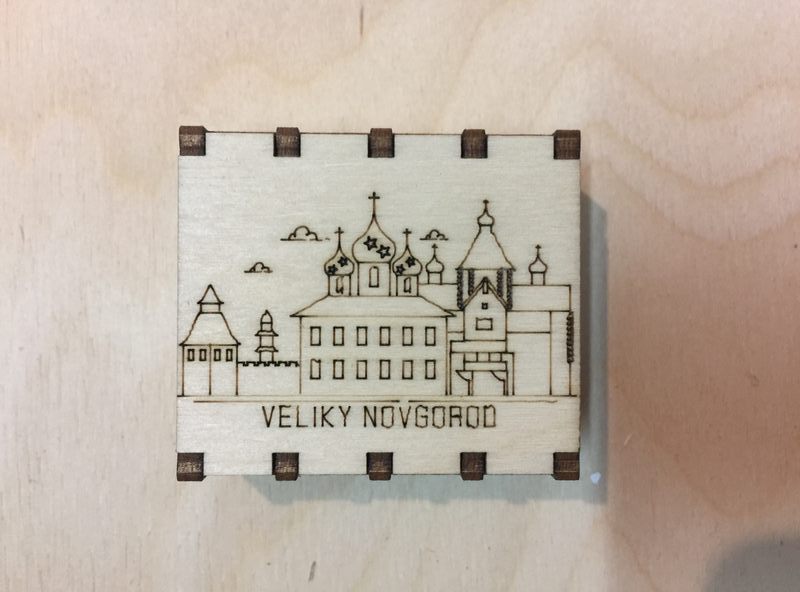 Спички сувенирные на магните города России - Великий Новгород