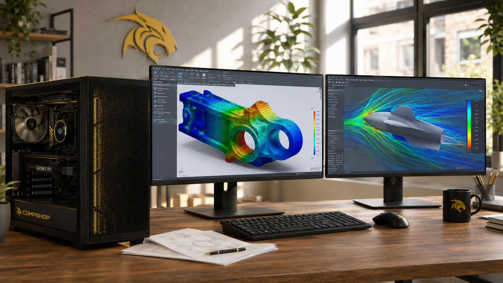 Рабочая станция CompShop для расчётов ANSYS и Abaqus