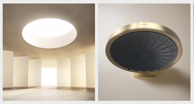 Большой круглый золотой верхний душ ARQ14H889CG