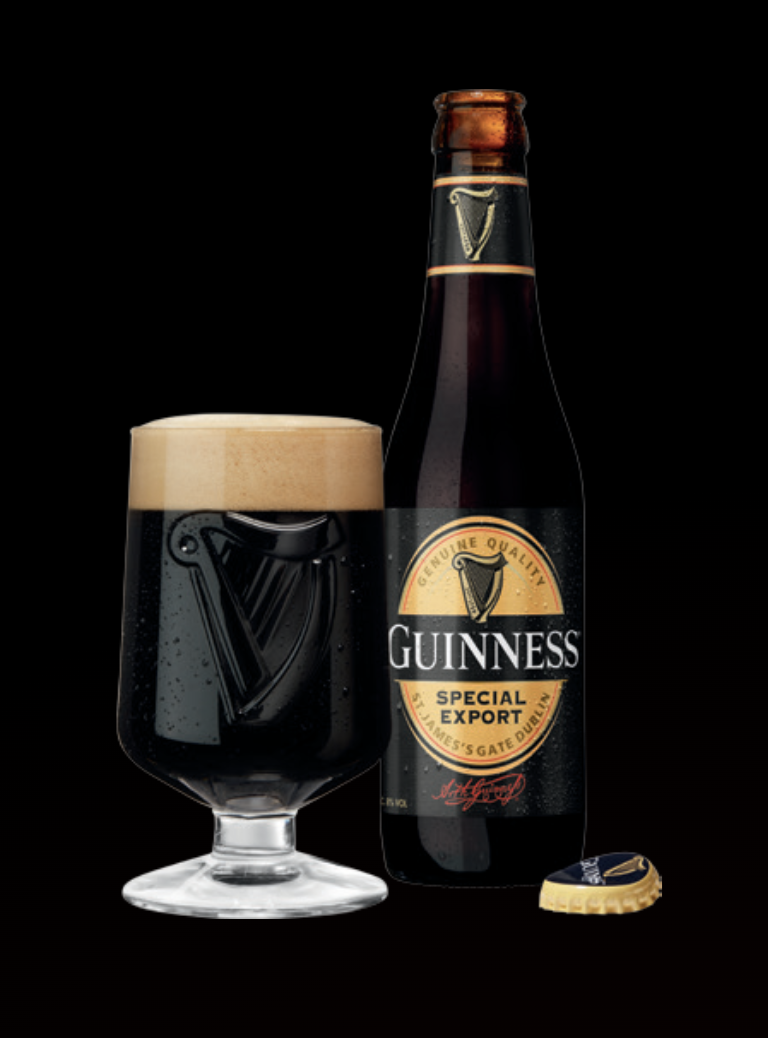 Guinness Special Export — бутылка и бокал