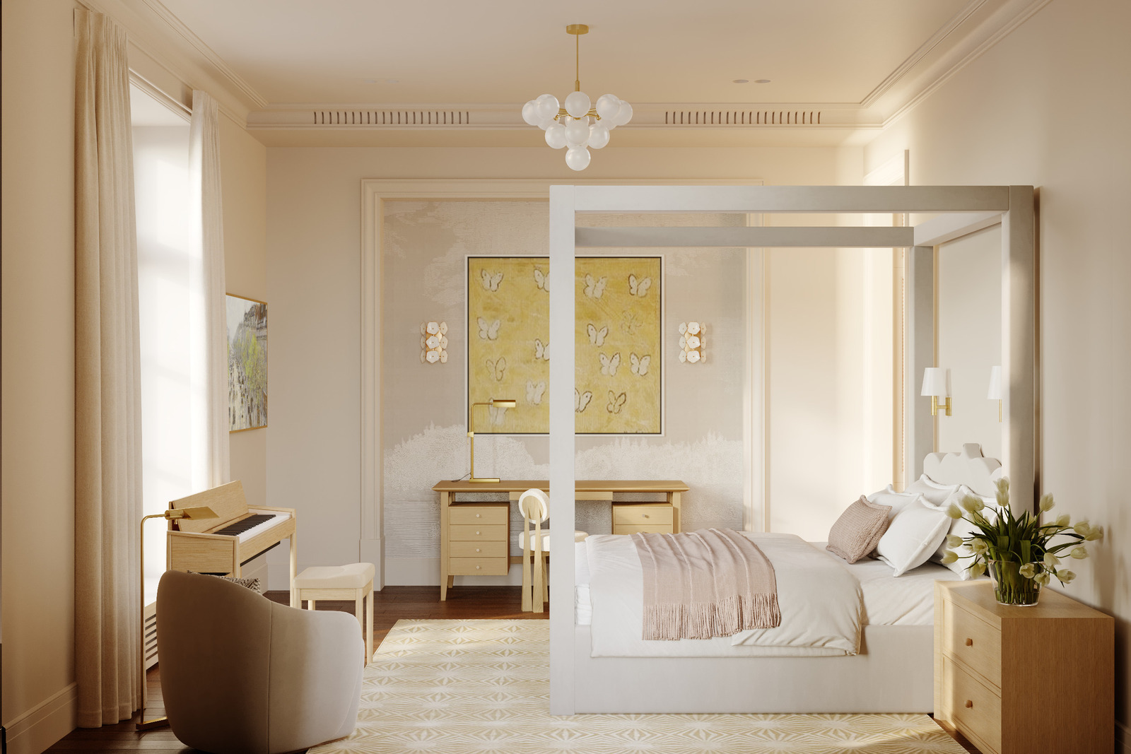 Ковёр The Rug Company в интерьере детской комнате дочери в загородном доме дизайнера интерьера Екатерины Фёдоровой