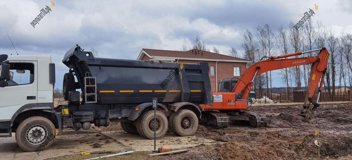 Доставка строительного песка перед начало работ по отсыпке и подготовке участка к строительству по спб и ло от компании Результат178