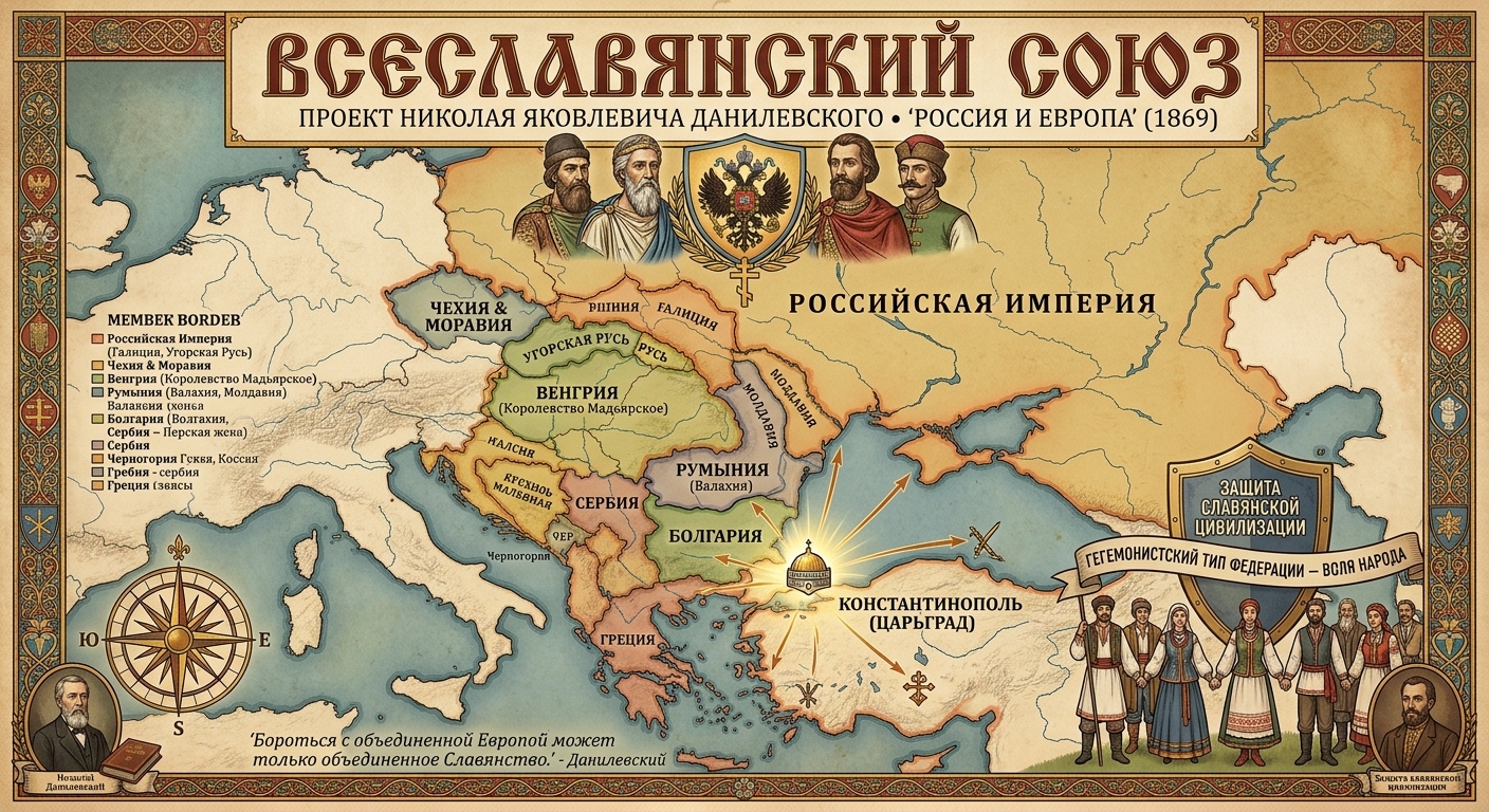 Концепция Всеславянского союза Н. Я. Данилевского: суть и значение