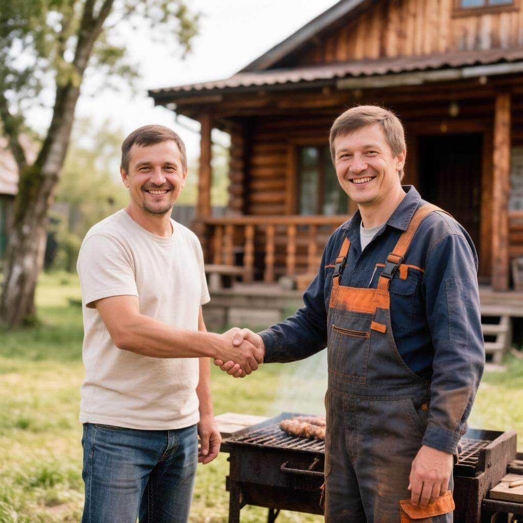 Рукопожатие с клиентом у дома — гарантия от 1 года