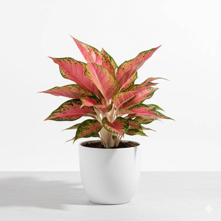 Green indoor plant in pot