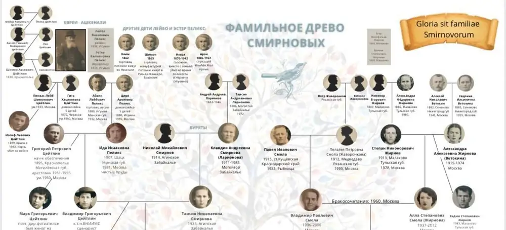 Обрезанная схема родословной Смирновых