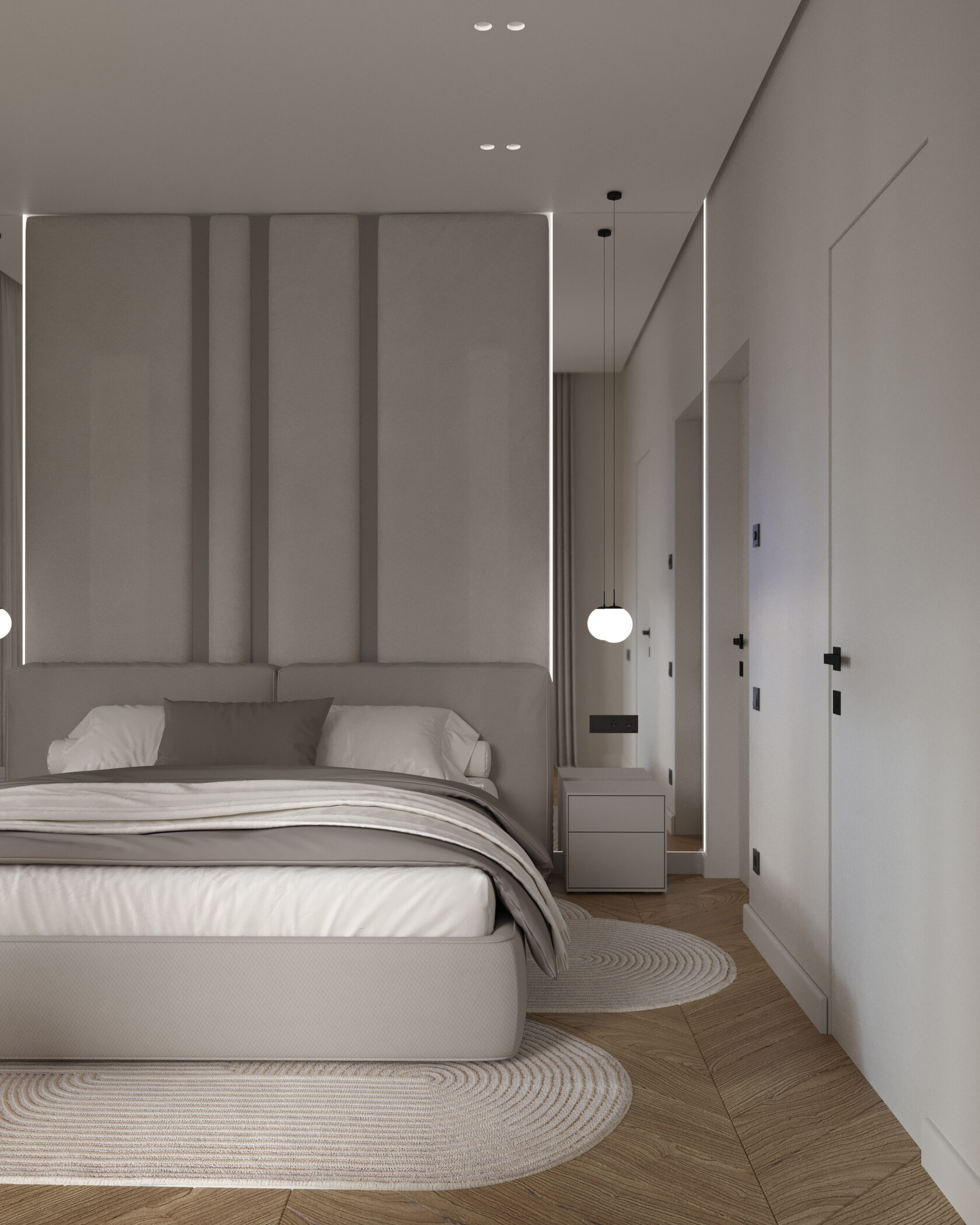 спальня интерьер дизайн изголовья 