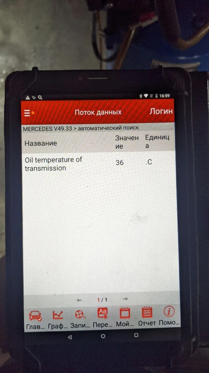 Контроль температуры АКПП Mercedes