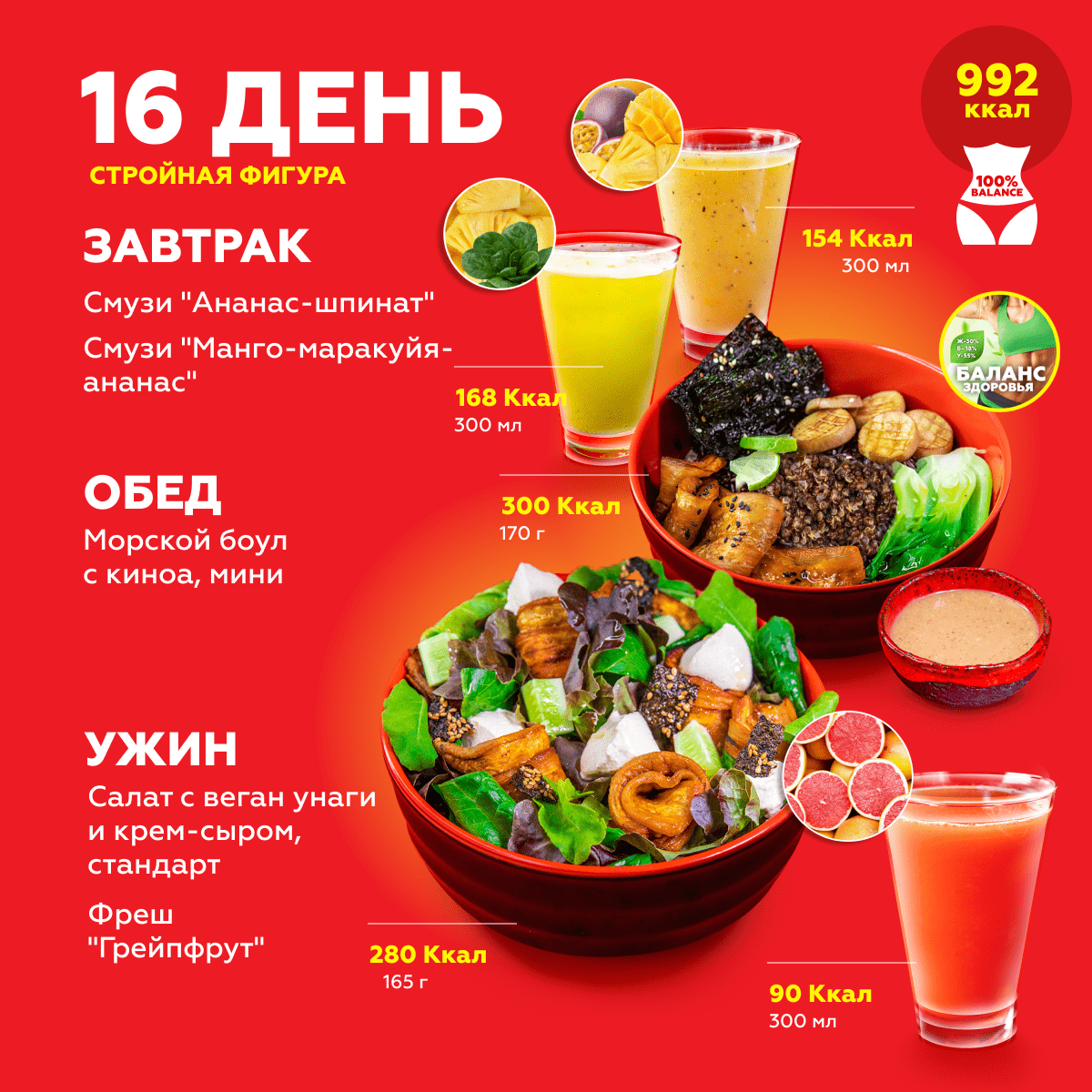 Стройная фигура – Программы питания с доставкой по Москве GoodFoodBowl