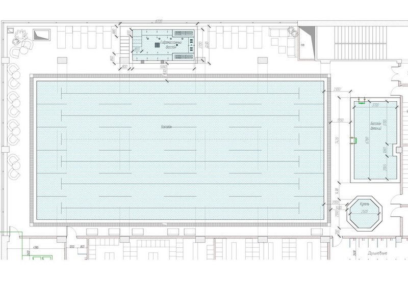 План здания бассейна