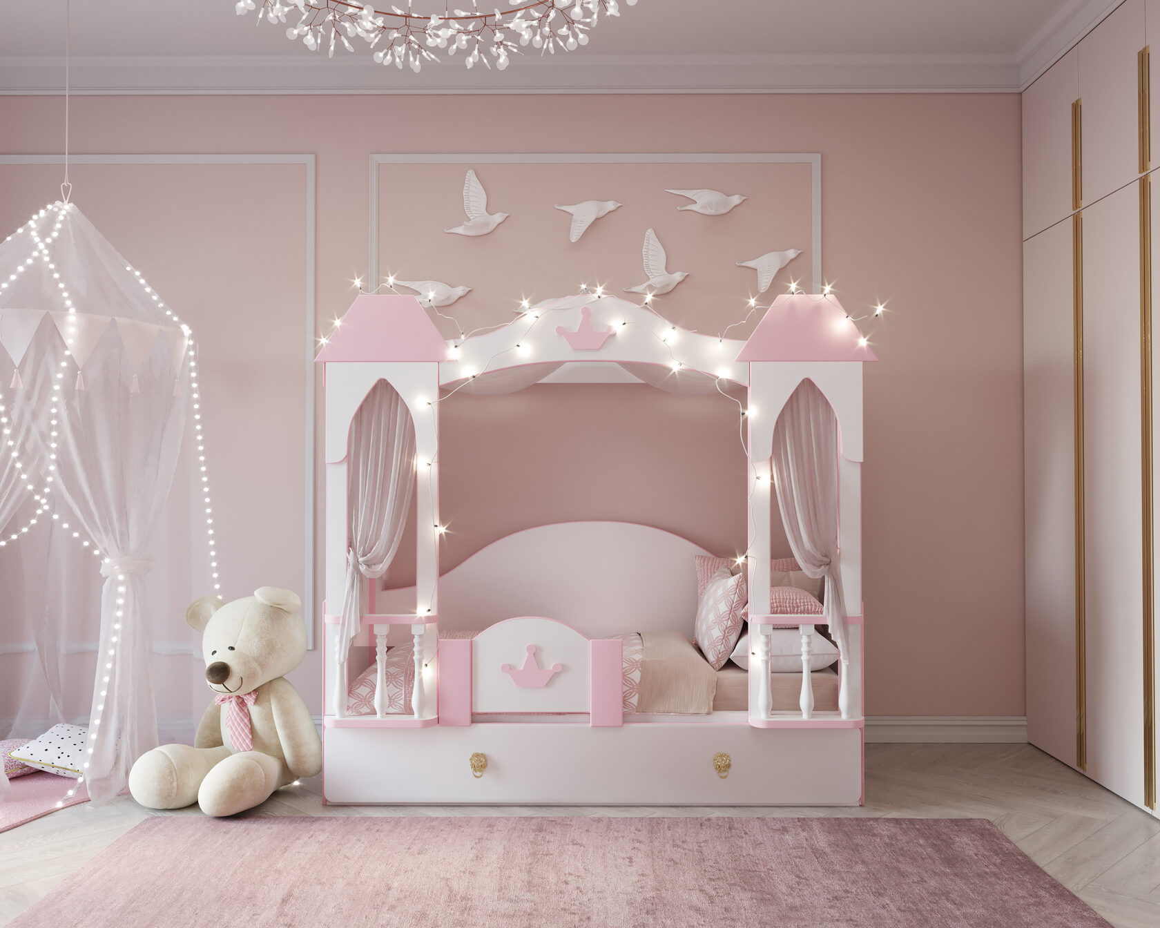 дизайнерские кровати для девочек