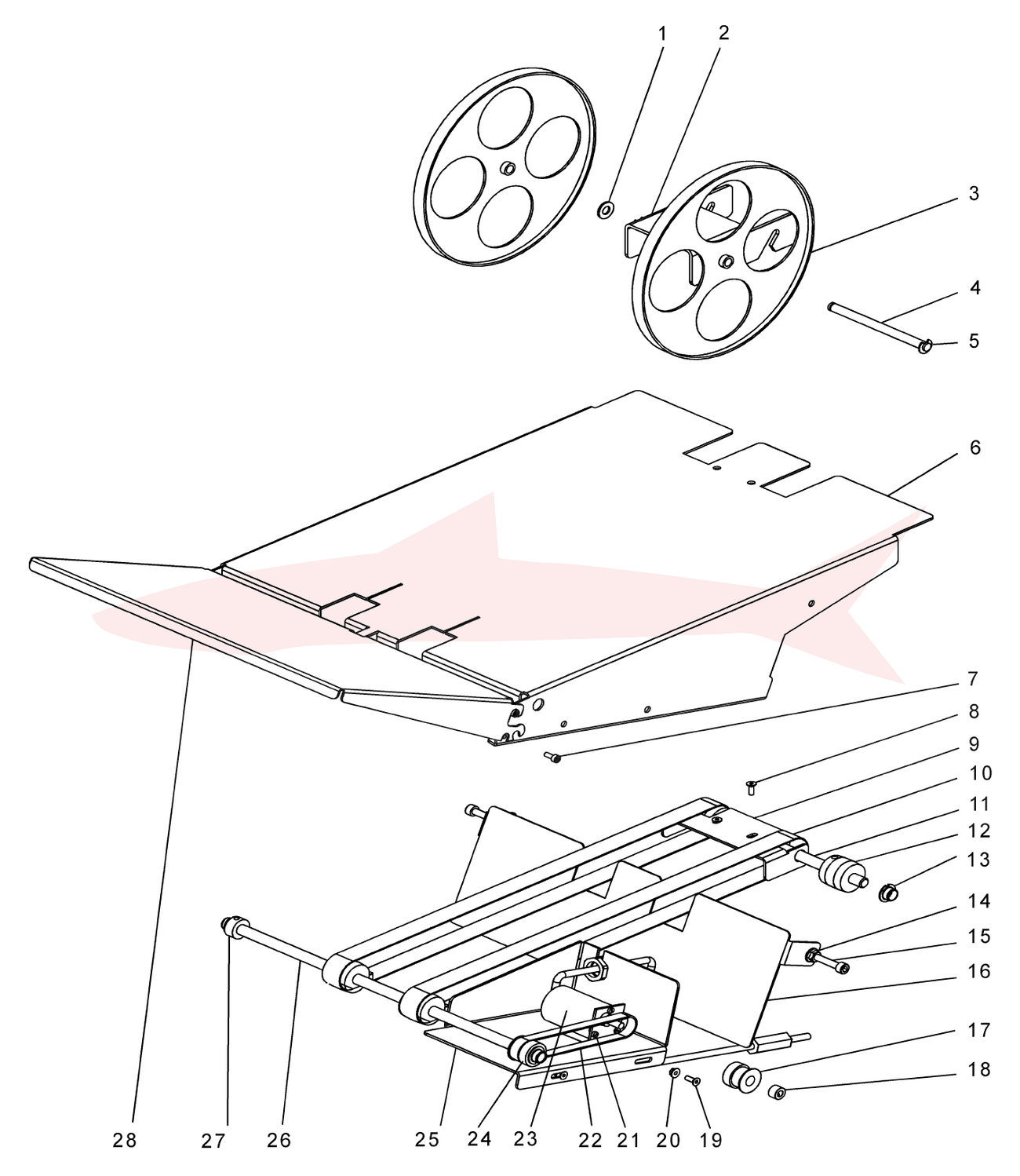 Foldnak 40 CV01 Conveyor — схема деталей