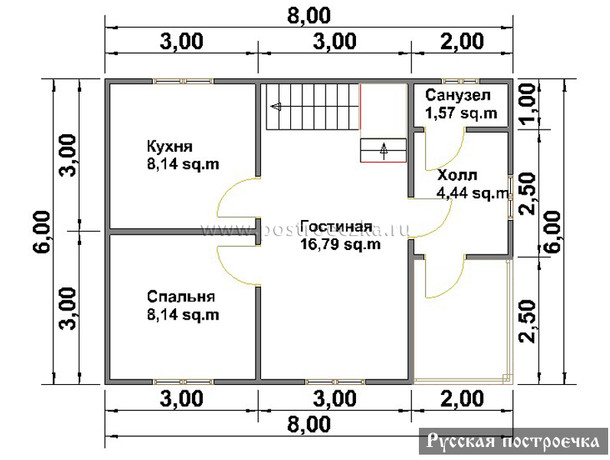 Проект дома 6 на 6 2 этажа каркас