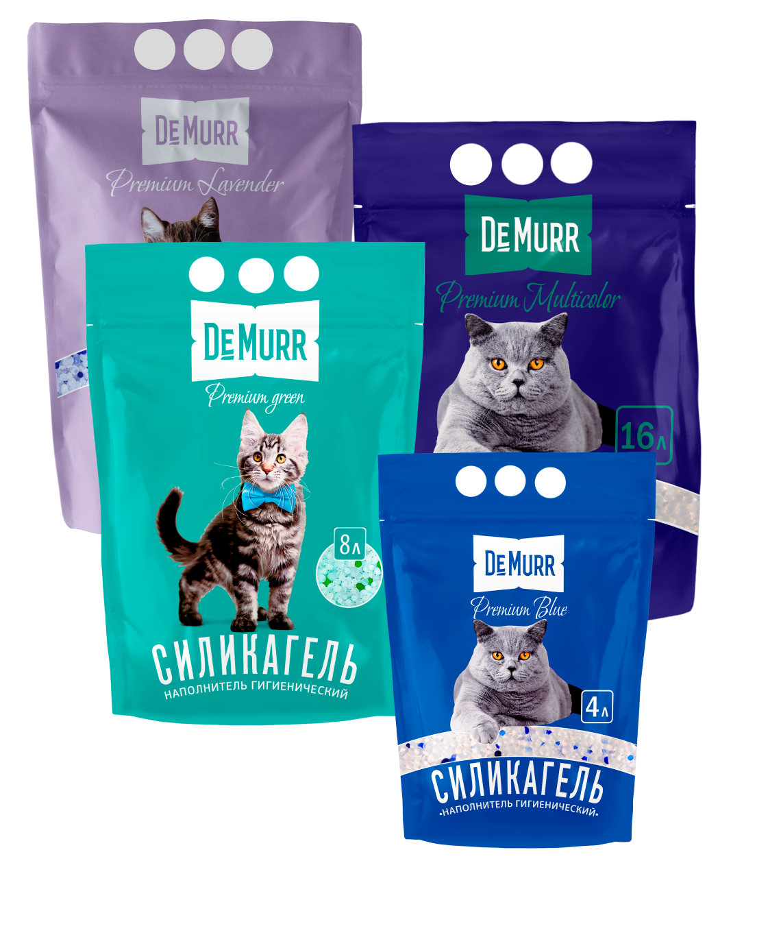 Demur различные видны наполнителей для кошачьих туалетов