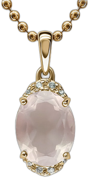 Кулон-оберег 'Благословенное дитя Света' для женщин (версия 4, розовый кварц)