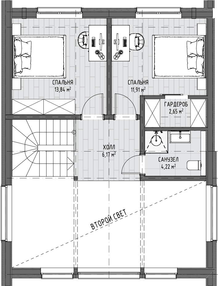 Планировка 2 этаж