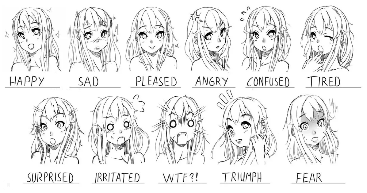 Anime lust face