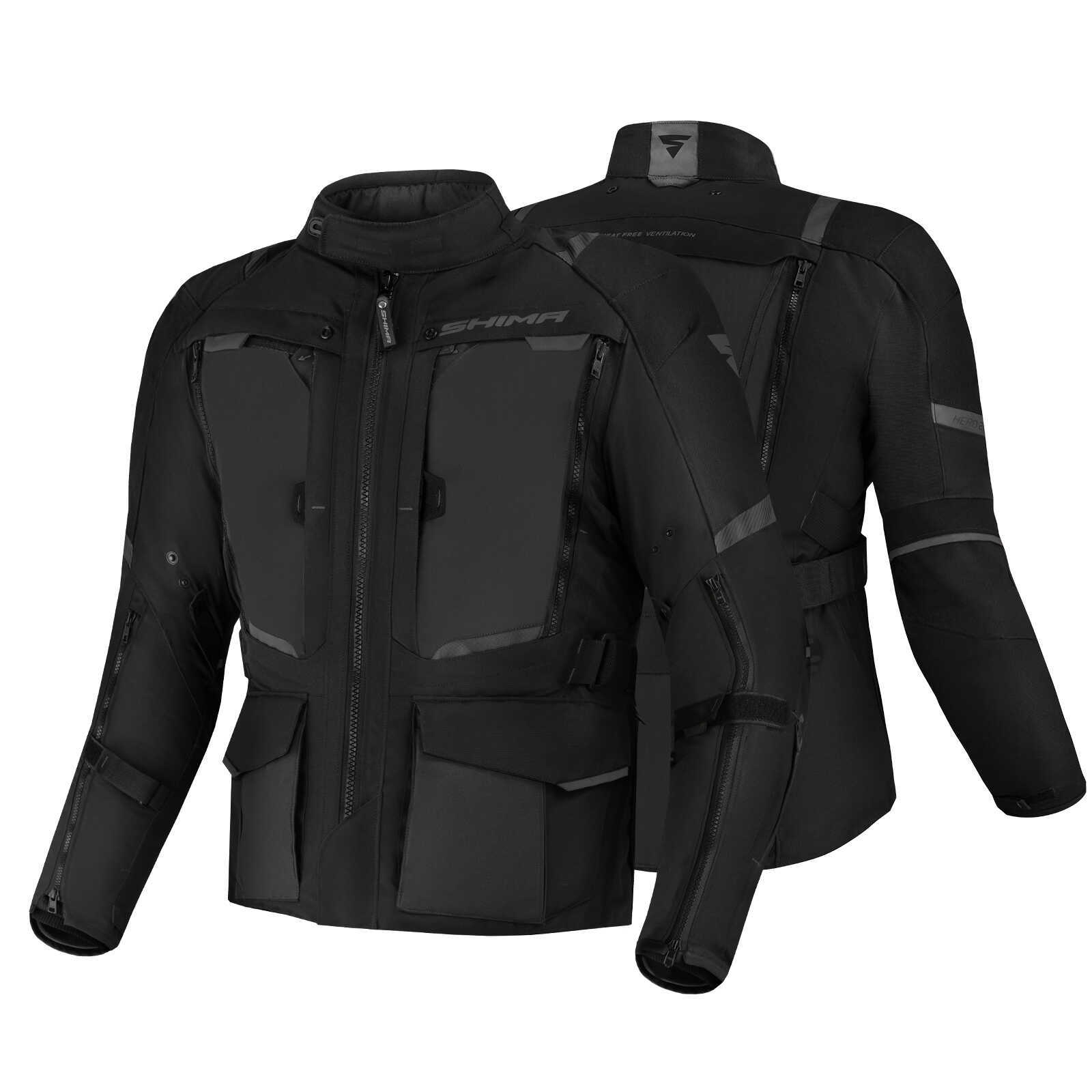 Туристическая мотокуртка SHIMA Hero 2.0 Men Black, чёрный — мотоэкипировка SPB-HS, Санкт-Петербург