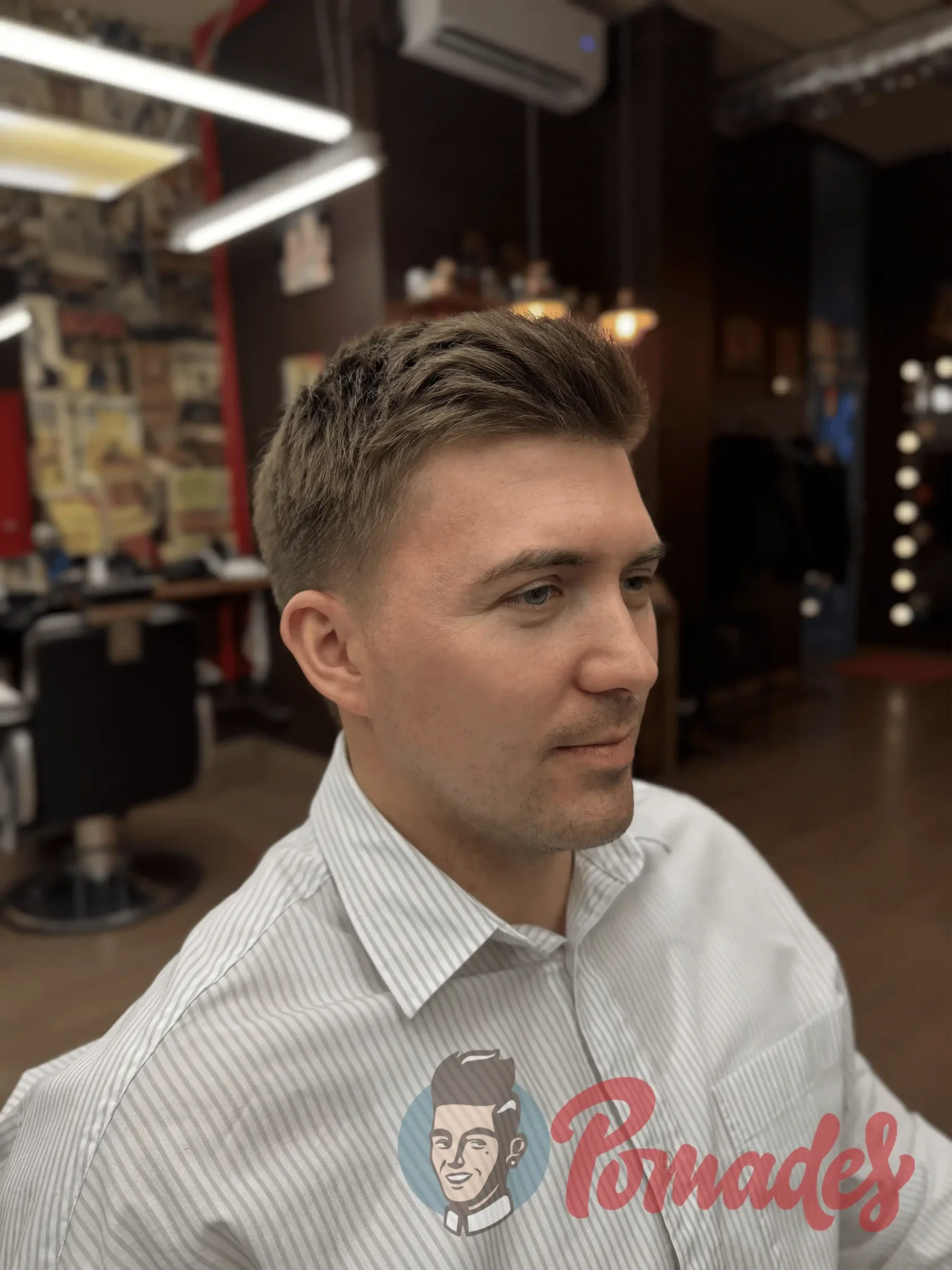 Мужская стрижка в барбершопе Pomades Верхние Лихоборы