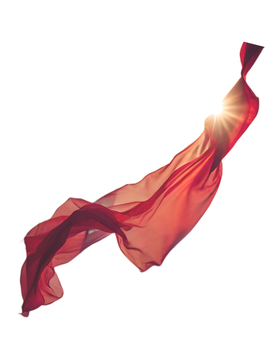 Фото развевающейся ткани, сгенерированное нейросетью