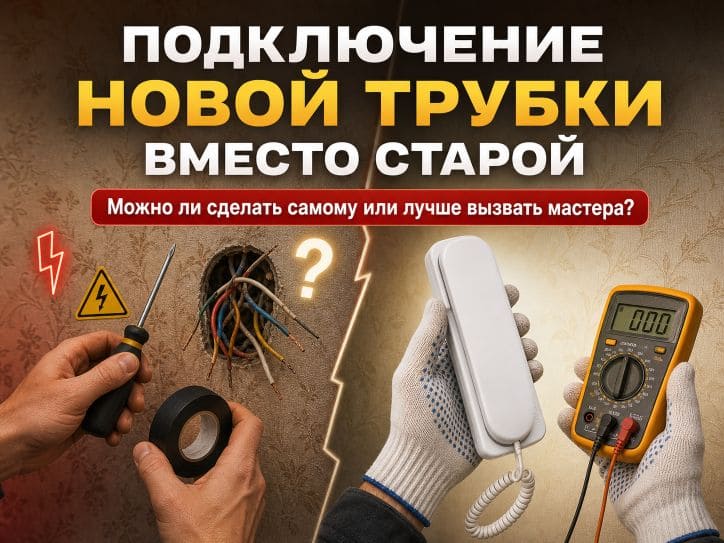 Подключение новой трубки домофона вместо старой: можно ли сделать самому или вызвать профи