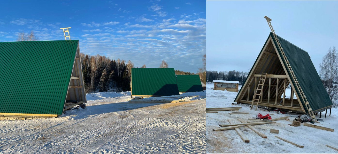 Строительство домов A-frame по России